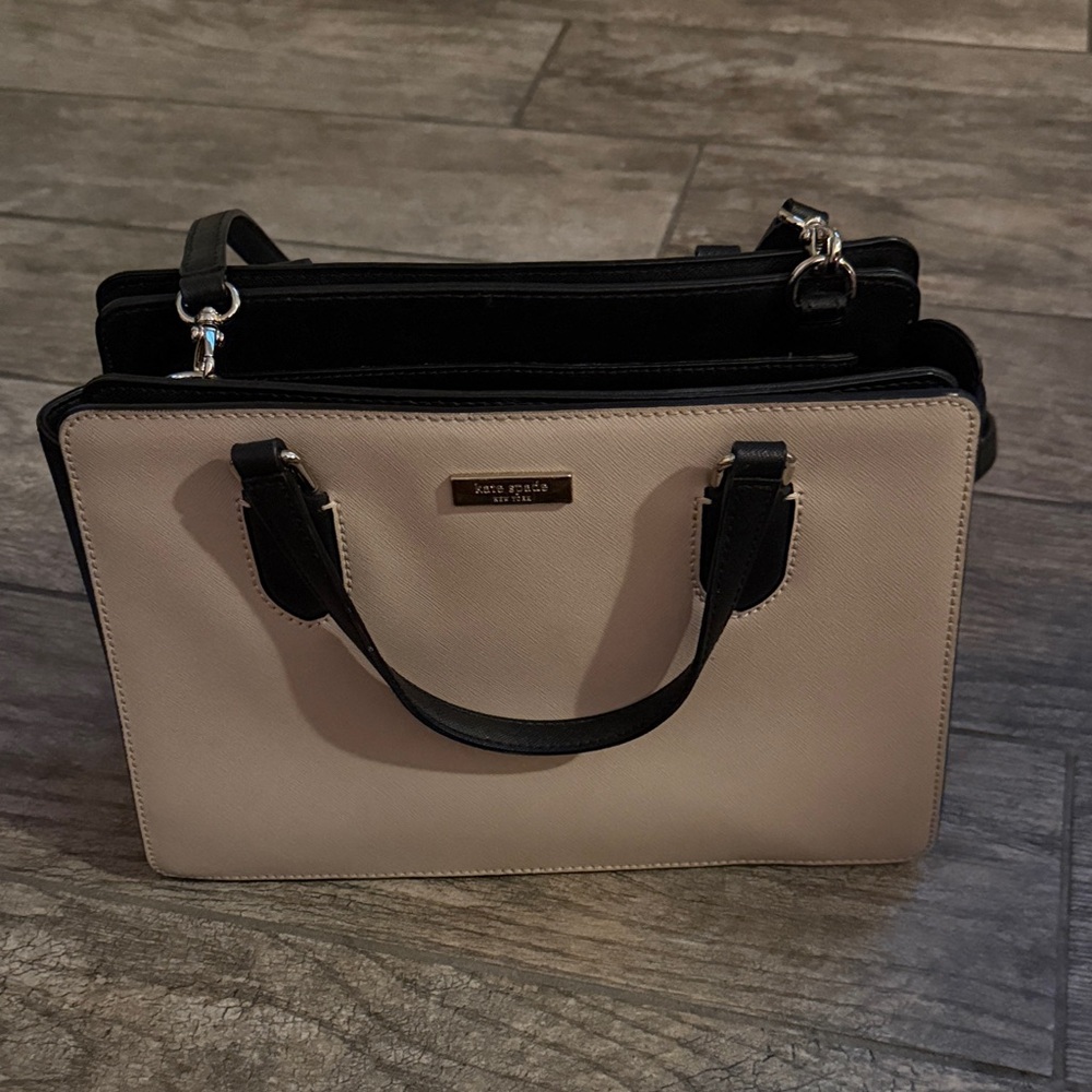 Kate Spade Black and Cream Satchel